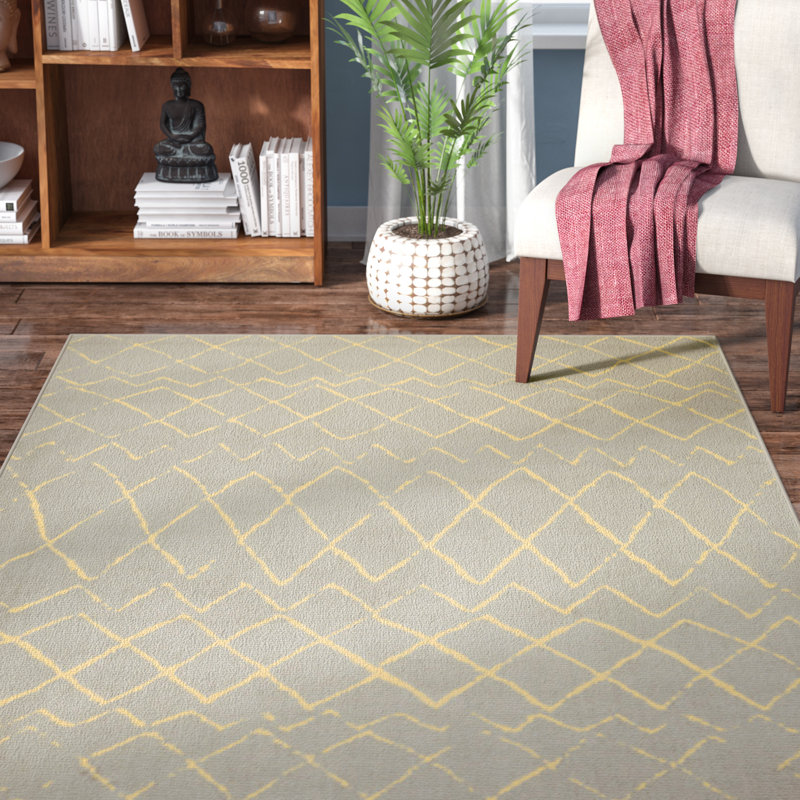 Mistana Petit Borendy Geometric Gray Area Rug & Reviews Wayfair